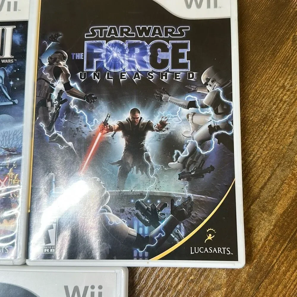 Wii Star Wars Video Game Lot 3 Games Angry Birds Star Wars 3 The Force Unleashed